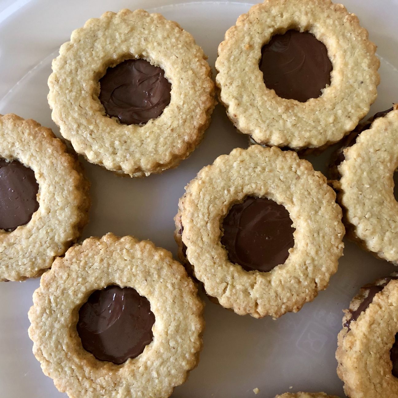 Biscotti 🍪 occhio di bue all’avena ripieni di Nutella 🧉