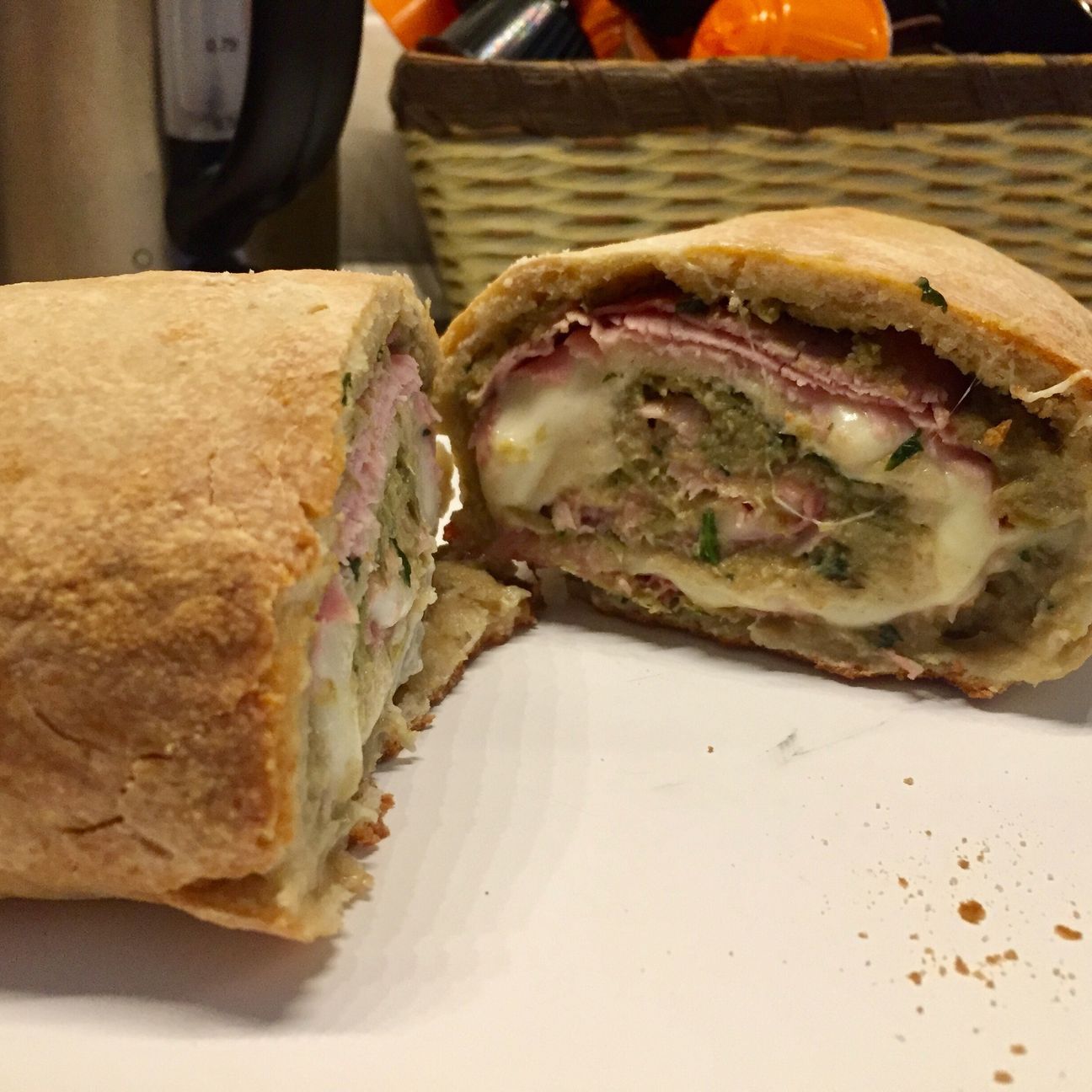 Calzone ripieno senza lievitazione