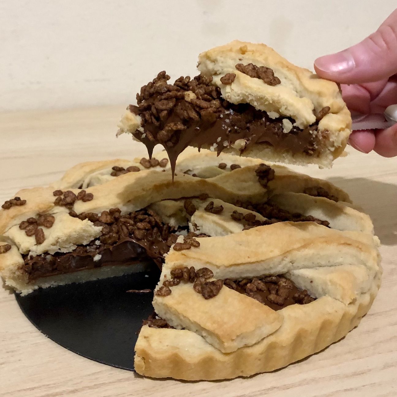 Crostata 🥧 Di Pasta Frolla Allo Yogurt Con Nutella 🧉