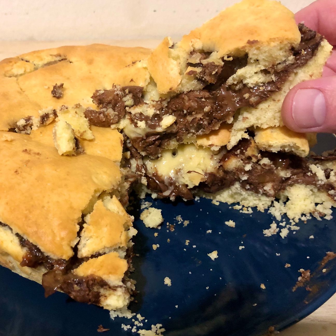 Crostata 🥧 al cucchiaio con ripieno di twix 🍫 e nutella 🧉