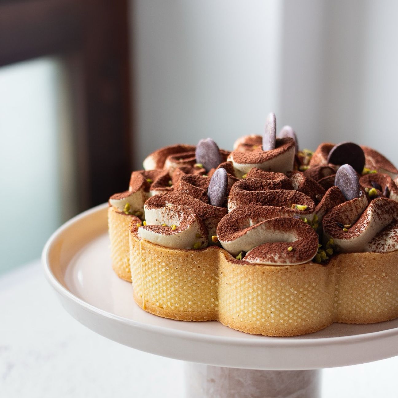 Crostata doppio cioccolato e pistacchio