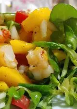 Ricetta Insalata con gamberi e mango