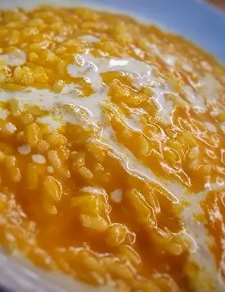 Ricetta Risotto alla crema di carote, zenzero e crema di parmigiano di LeandroN.