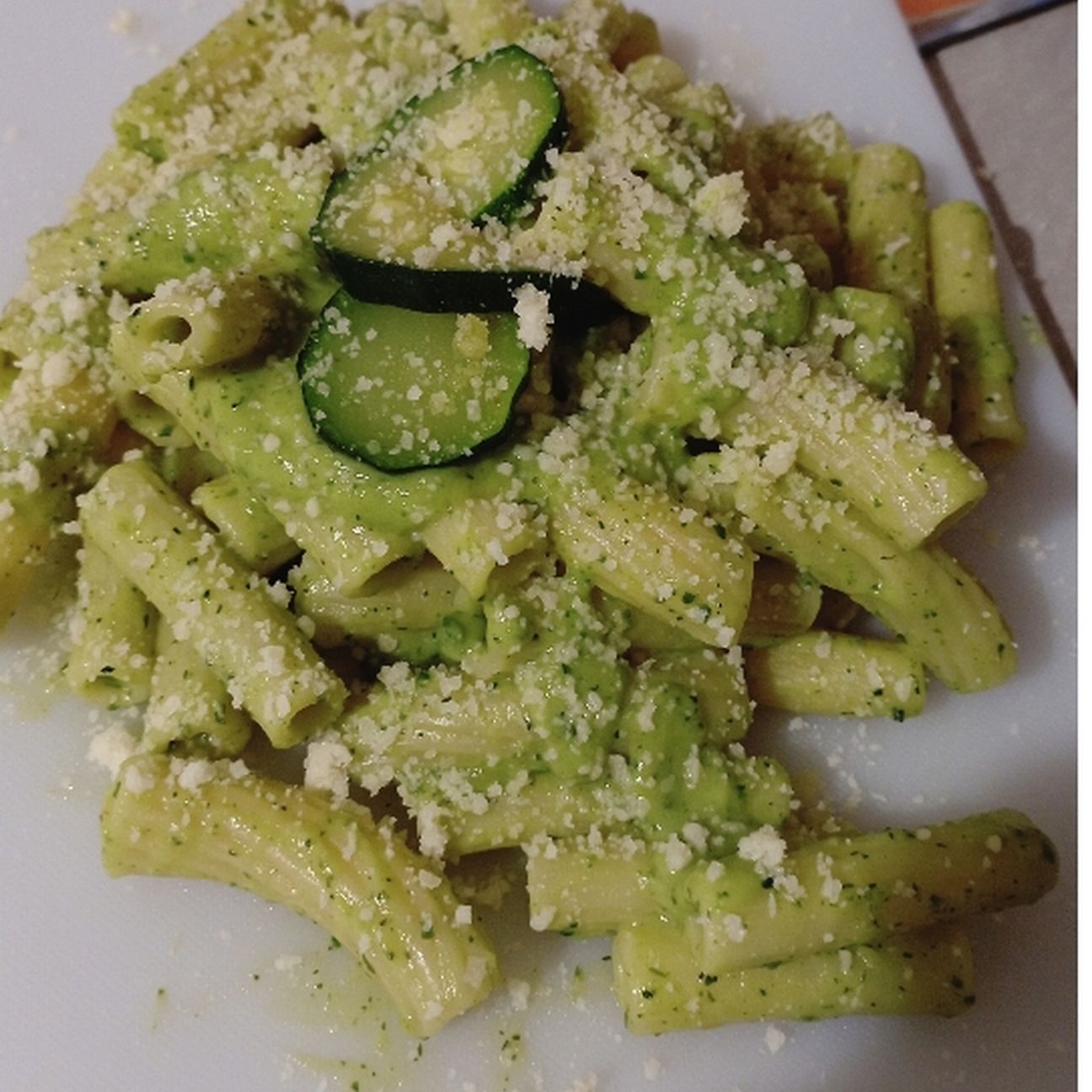 Tortiglioni in crema di zucchine