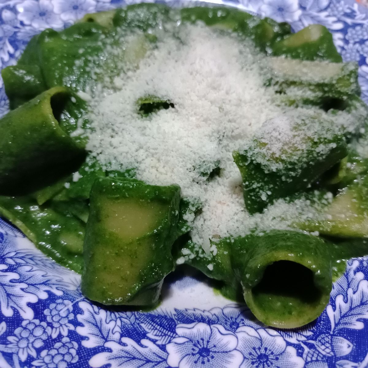 Paccheri spinaci, guanciale e pecorino
