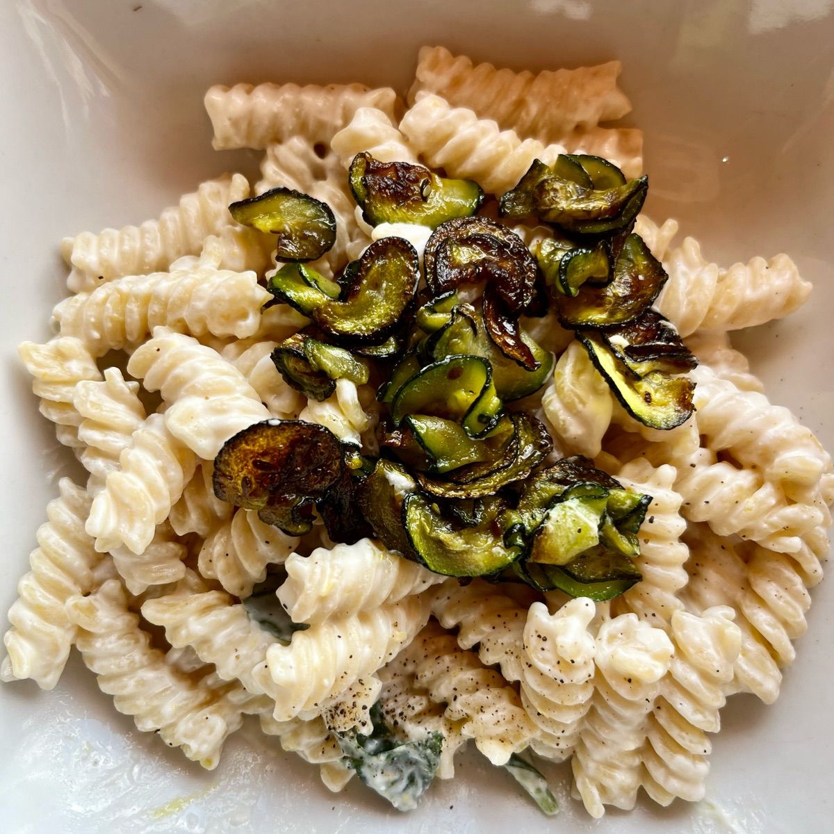 Fusilli ricotta e zucchine