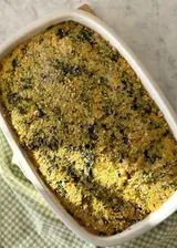 Ricetta Sformato di polenta con spinaci e mozzarella