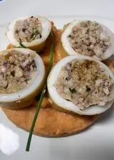 Ricetta Calamari ripieni su crema di Cannellini