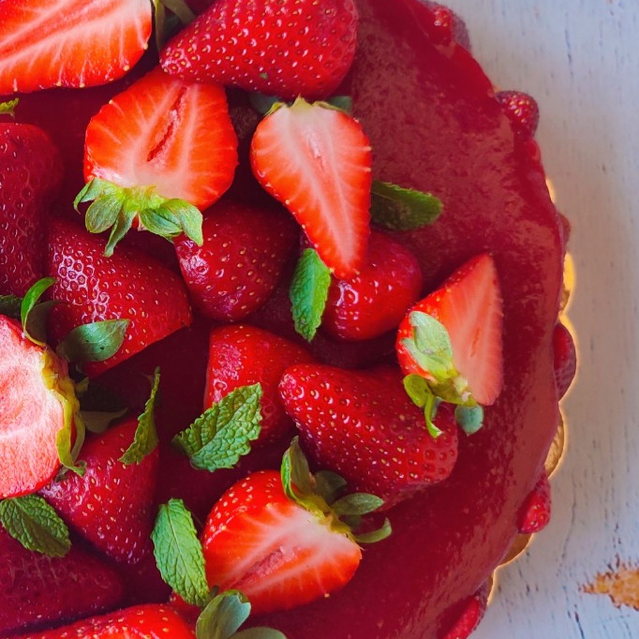 Cheesecake alle fragole con gelee'di fragole