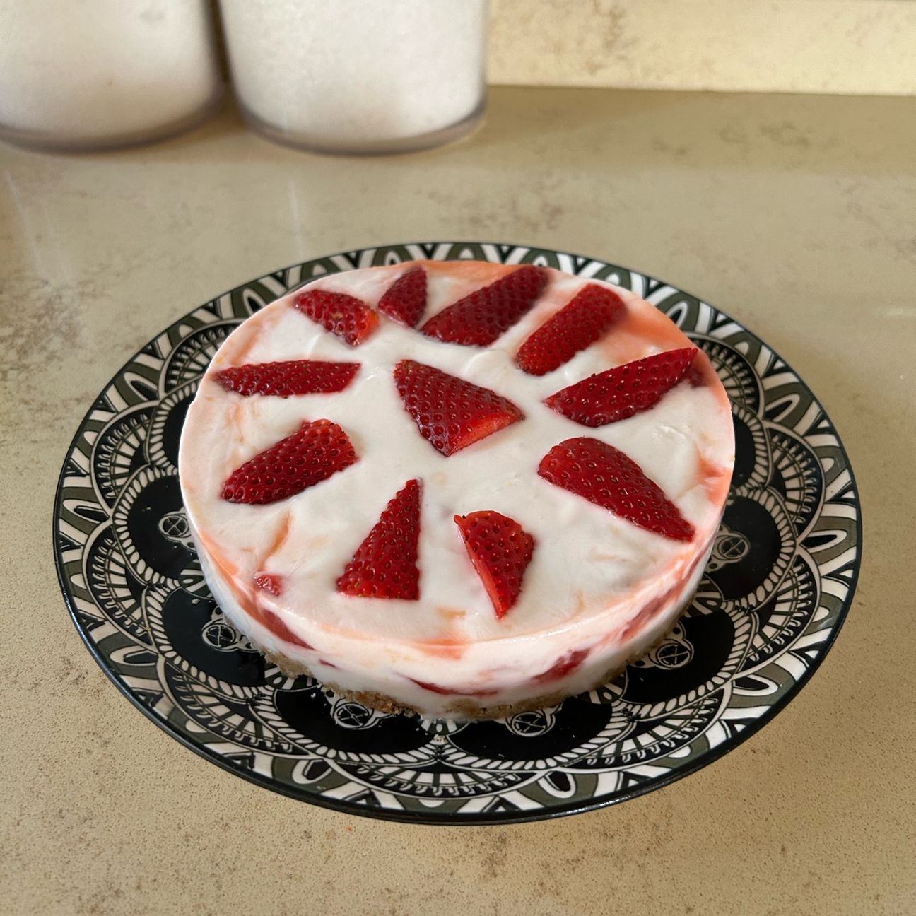 Cheesecake alle fragole fit