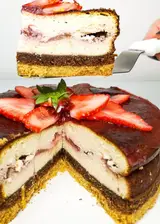 Ricetta Newyork-Cheesecake Senza Zucchero Fragola🍓 e Cocco🥥