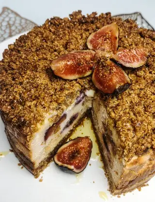Ricetta Sbrisolona Integrale Senza Zucchero, Ricotta, Fichi e Noci. di Justfitfood_