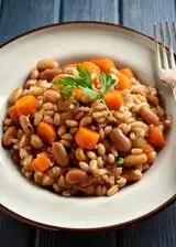 Ricetta Farro con fagioli e carote