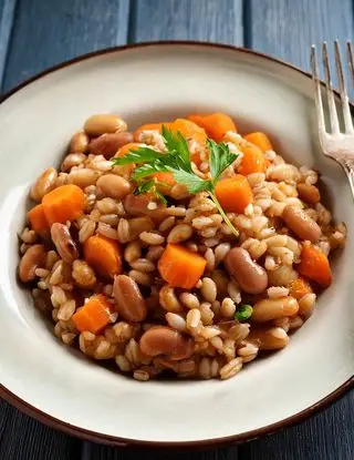 Ricetta Farro con fagioli e carote di veronica_ciuffoli