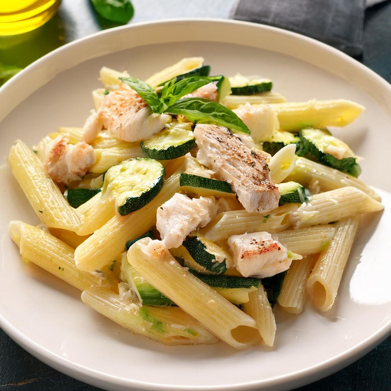 Pasta con merluzzo e zucchine