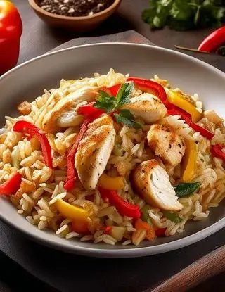 Ricetta Riso basmati con pollo e peperoni di giulia_patrono