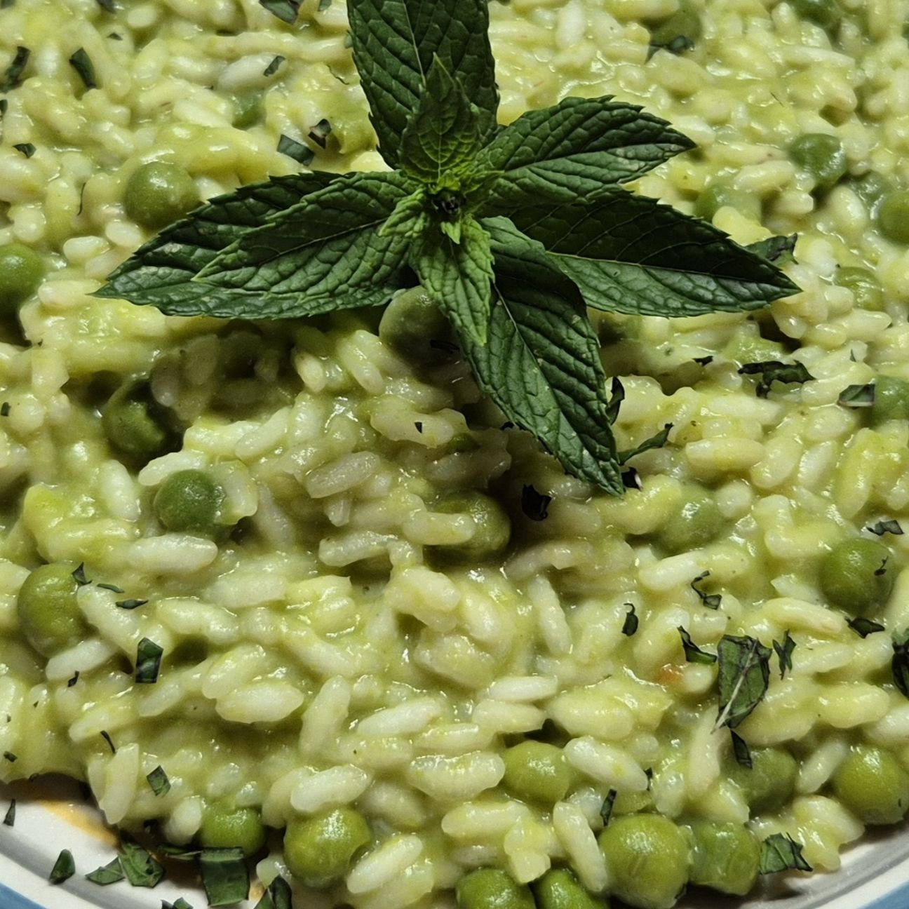 Risotto piselli e menta
