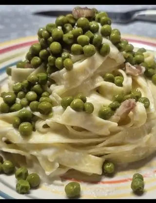 Ricetta Tagliatelle guanciale e piselli di max_spadafora