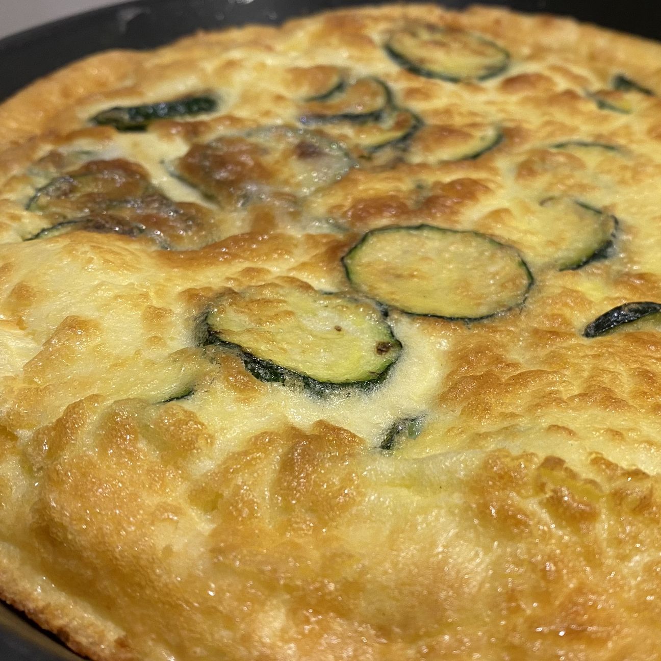Torta salata soufflé zucchine e formaggio