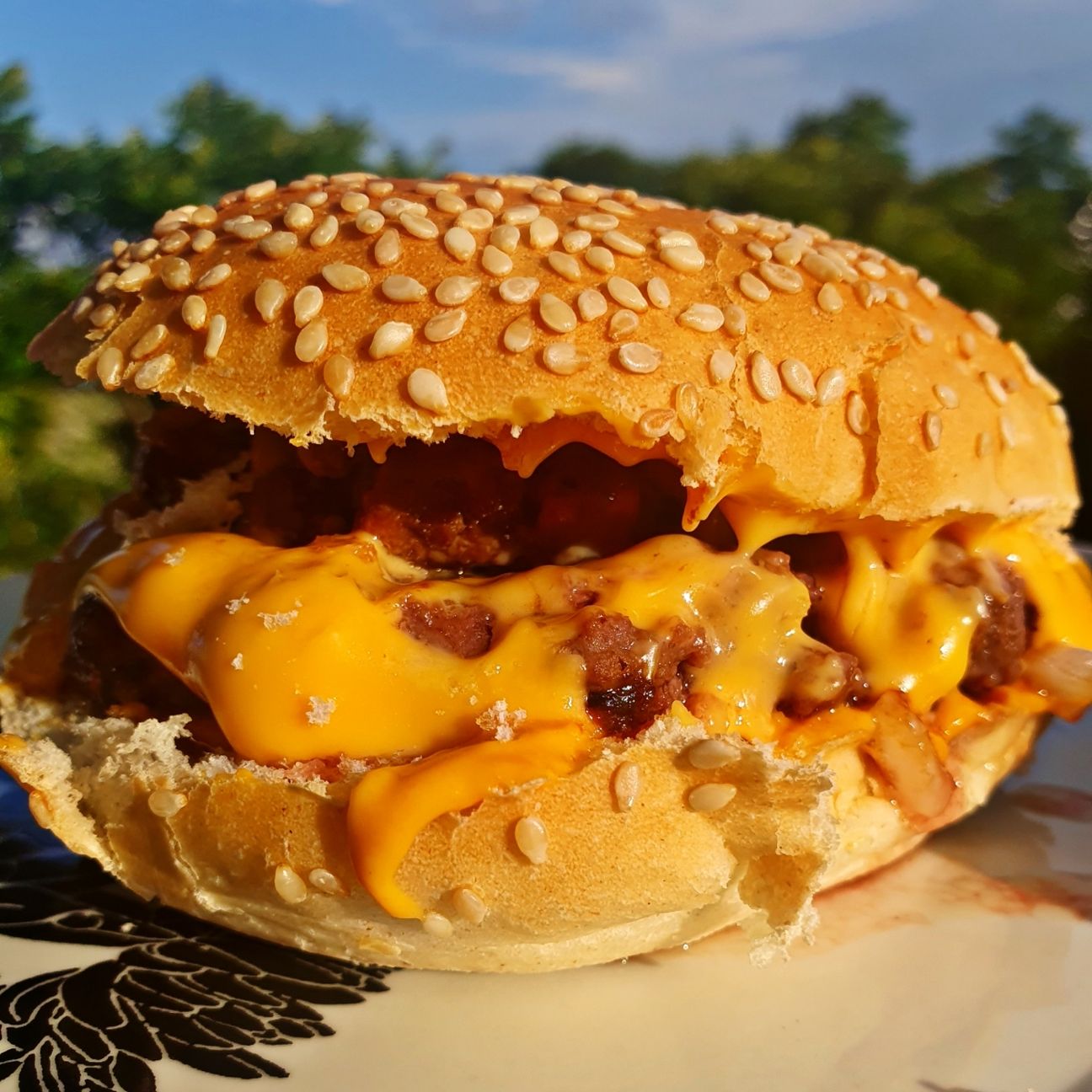 Double Smash Onion Burger!