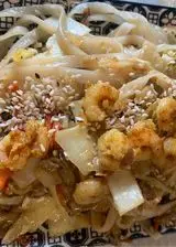 Ricetta Tagliatelle di riso con verdure e gamberi al curry
