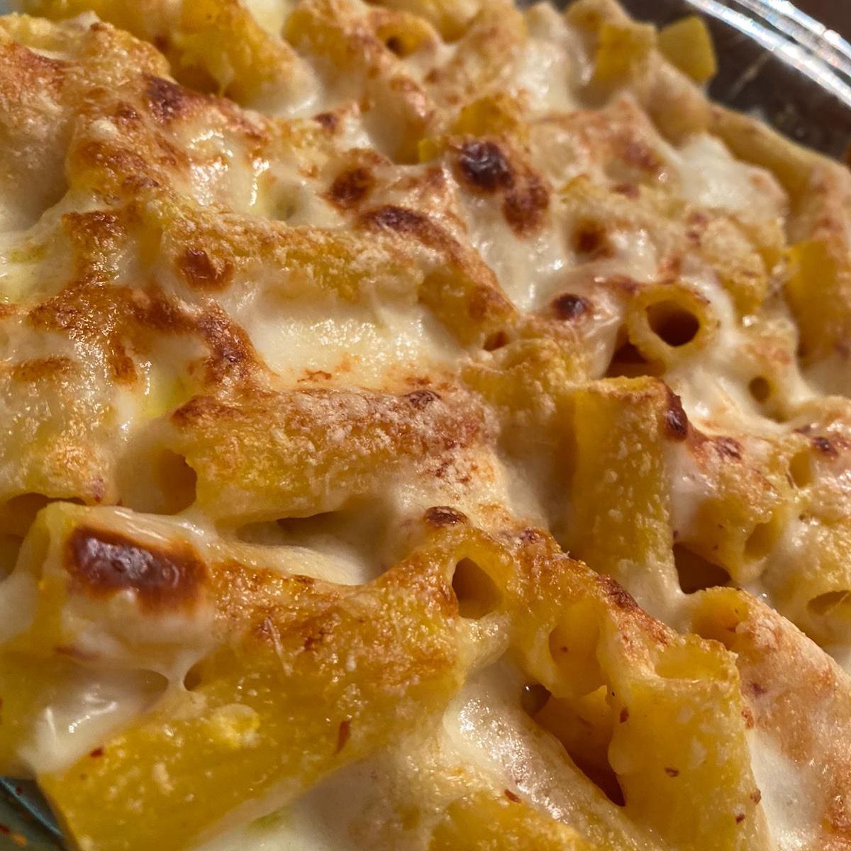 Pasta zucca e bresaola gratinata