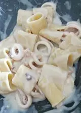 Ricetta Paccheri con crema di patate e calamari