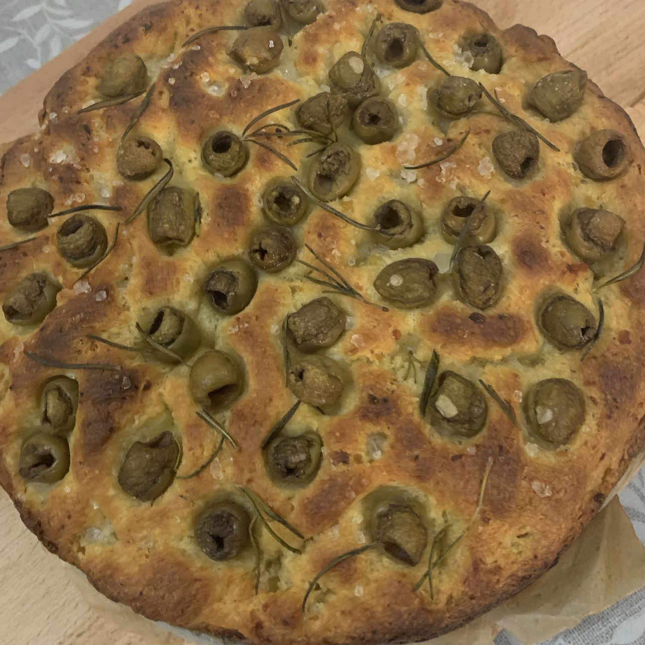 Focaccia di patate con olive verdi 😍