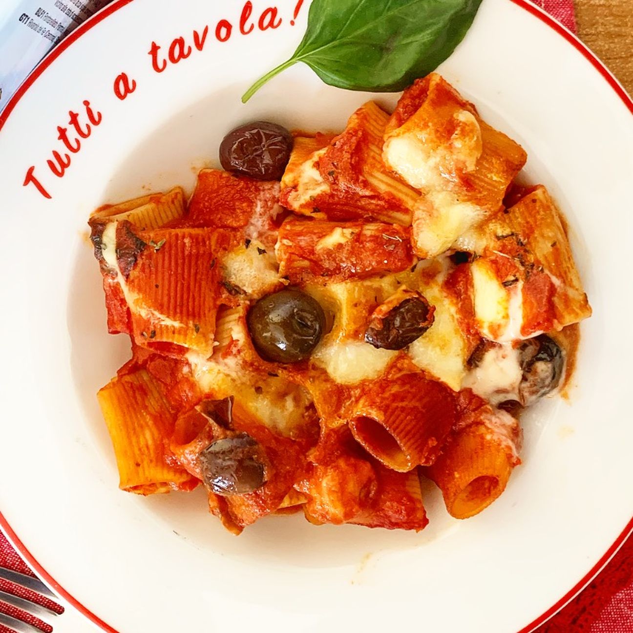 Pasta pizza al forno