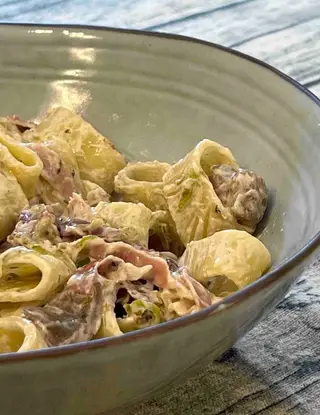 Ricetta Calamarata con Funghi Porcini e Speck di unamicoincucina