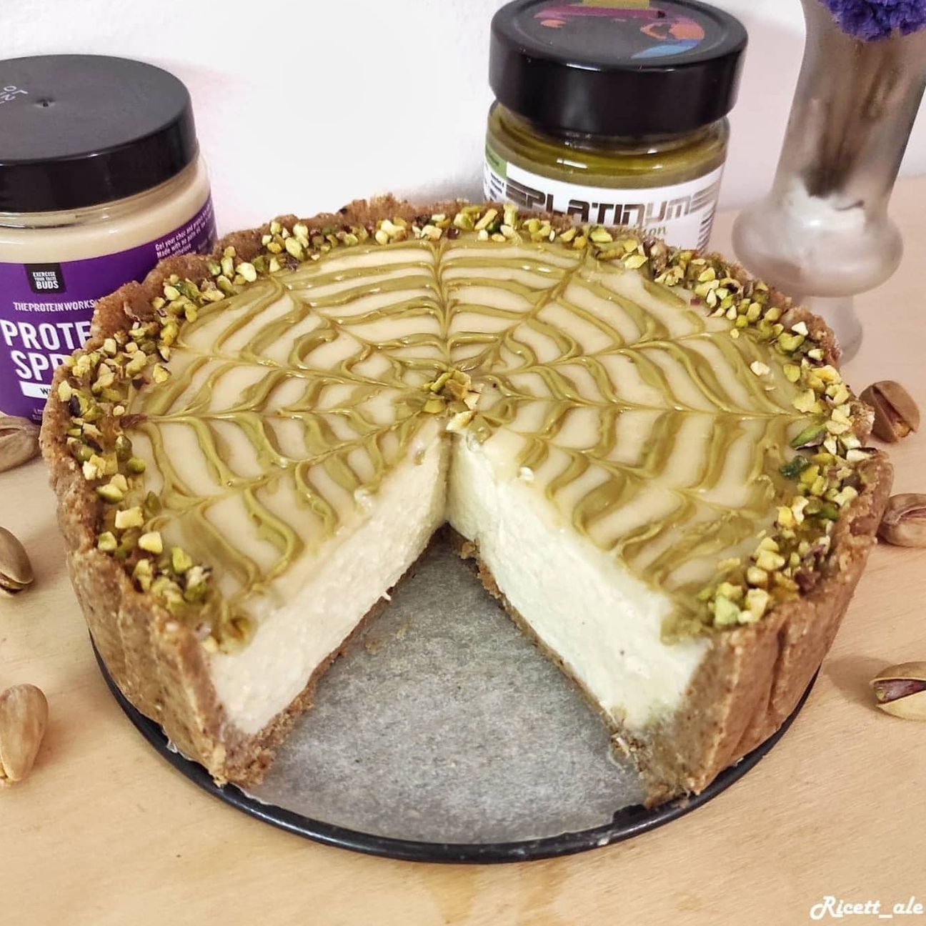 Cheesecake fit bianco& pistacchio