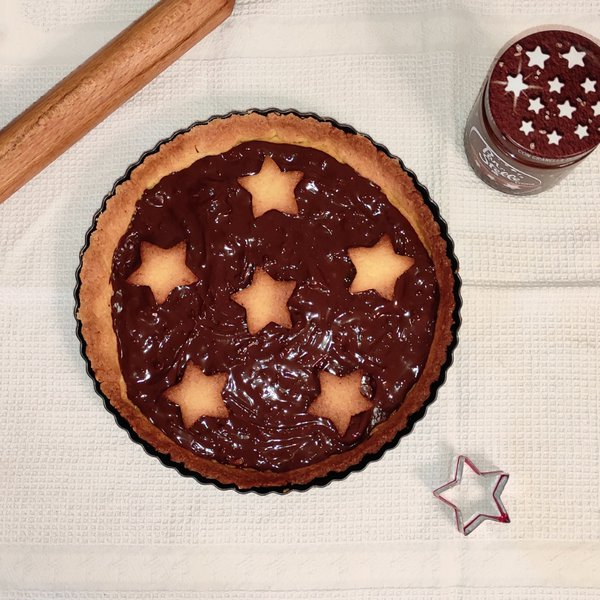 Crostata Pan di stelle con frolla al cocco