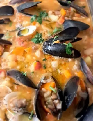 Ricetta Zuppa di legumi vongole e cozze di lunatika100