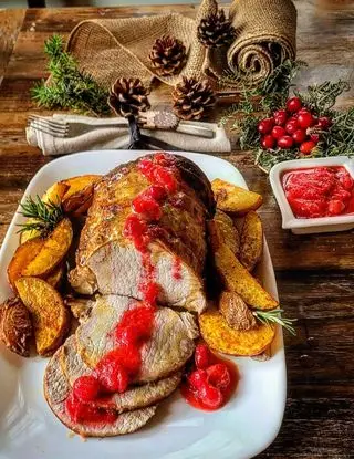 Ricetta Arista di maiale con salsa al corniolo di Manzanitaskitchen