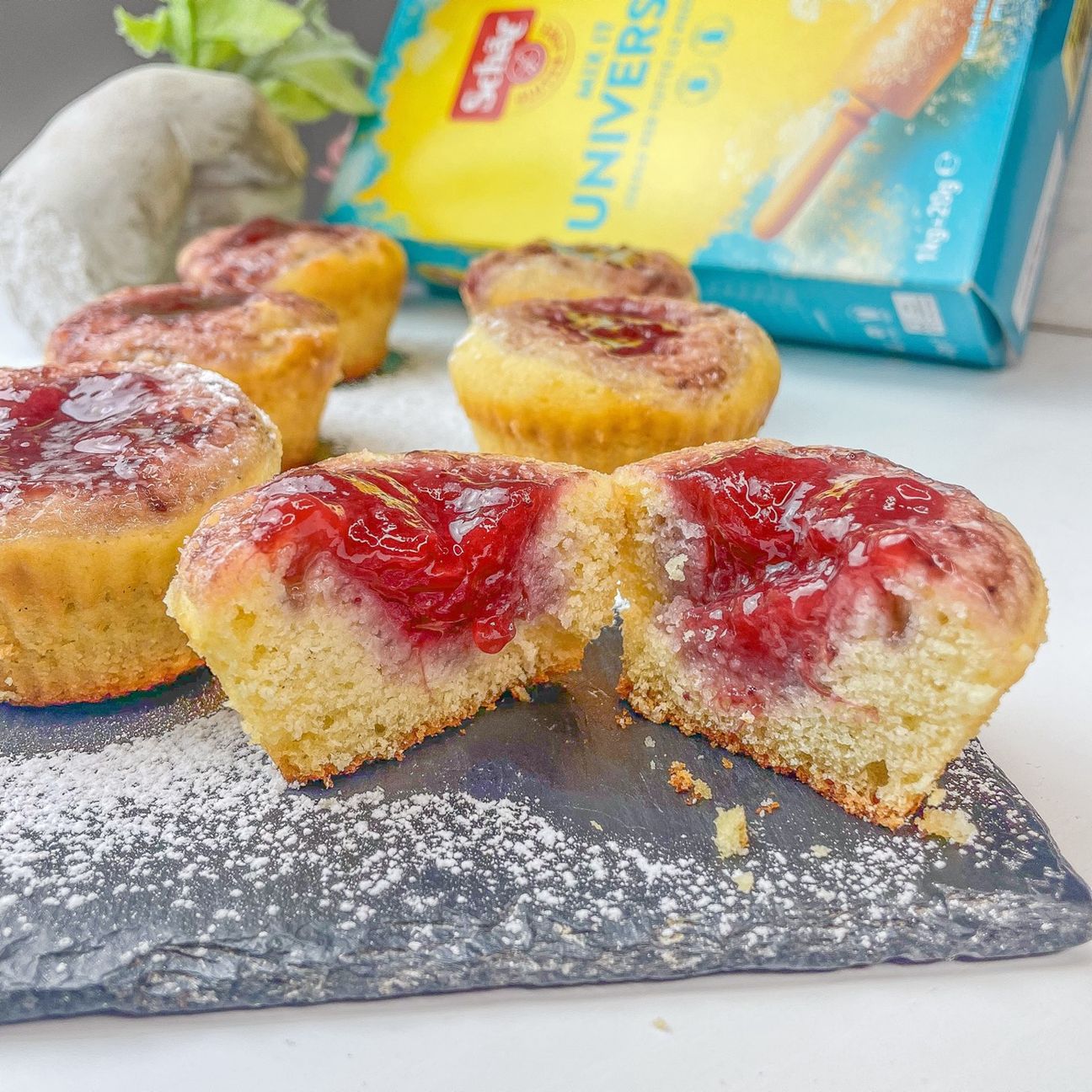 Muffin con cuore di marmellata