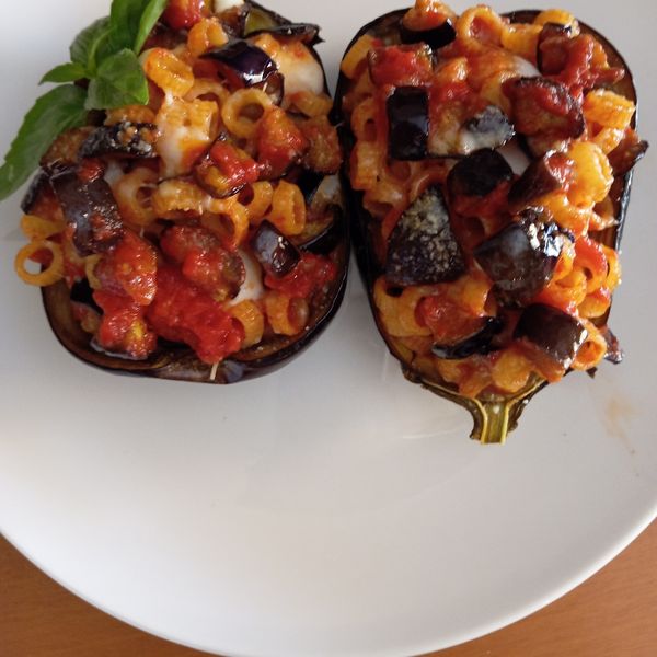 Barchette Di Melanzane Ripiene Di Pasta Al Ta Cucina Simoneantonella