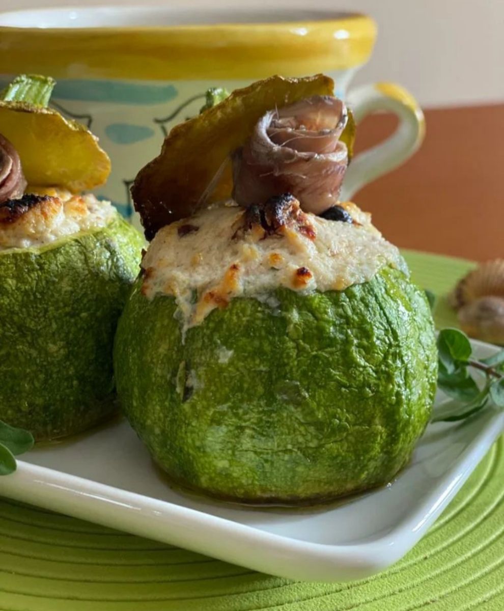 Zucchine tonde ripiene