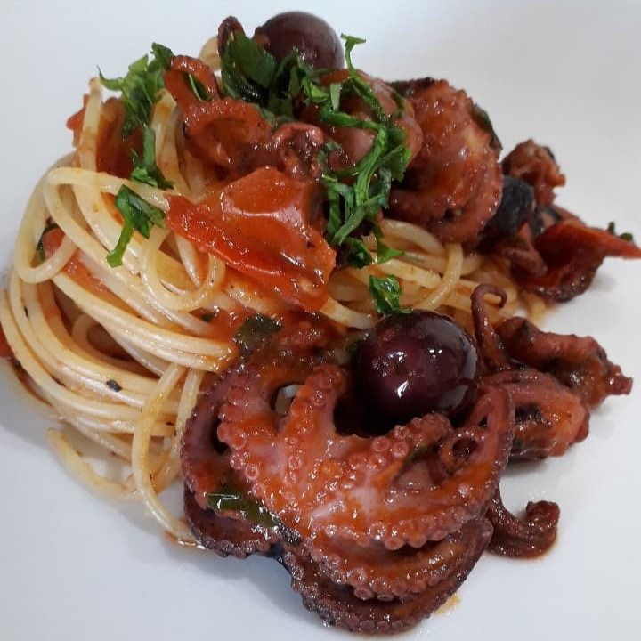 Spaghetti con moscardini