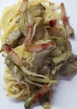 Ricetta Spaghetti carciofi e guanciale