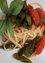 Ricetta Spaghetti con friggitelli e pomodorini