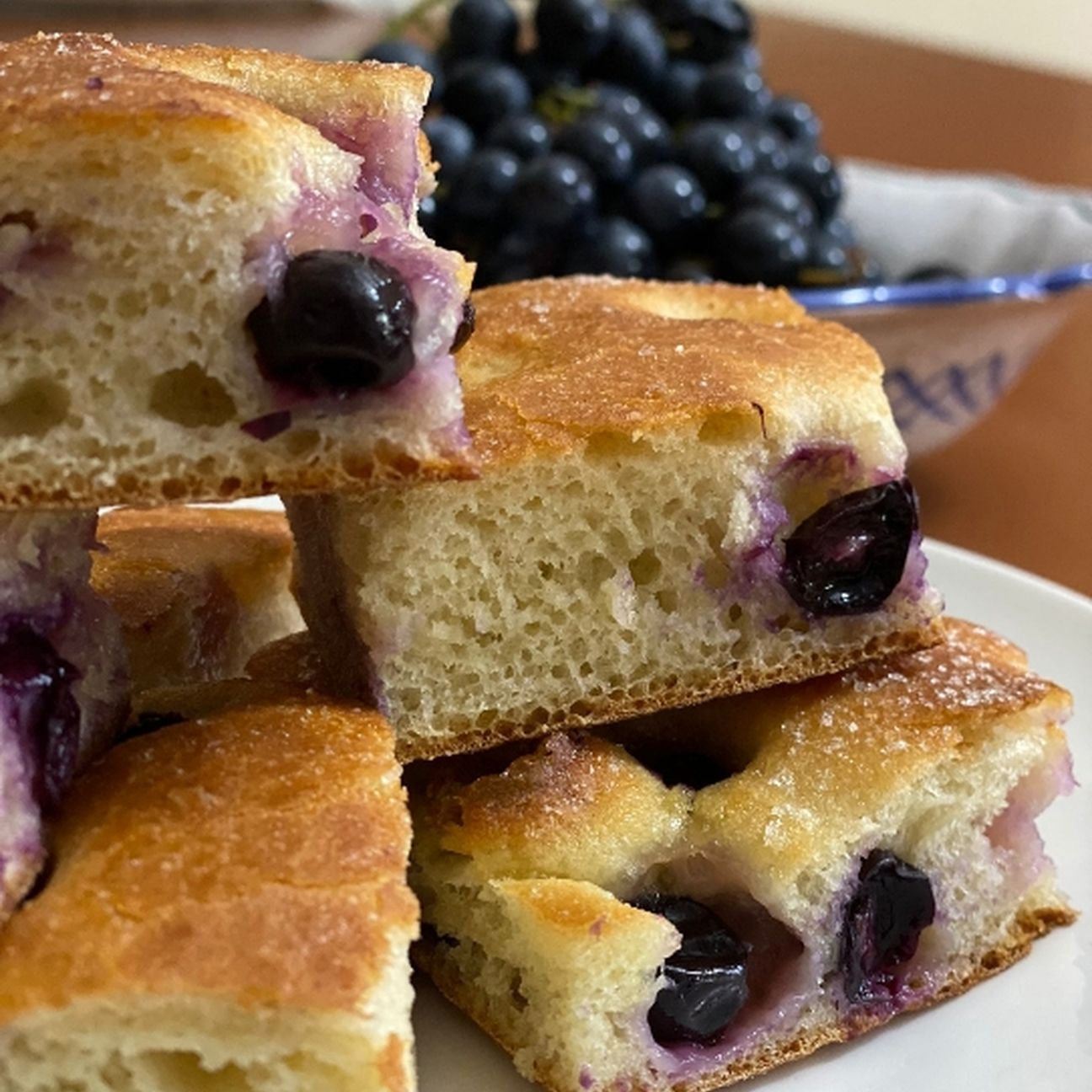Focaccia all 'uva fragola