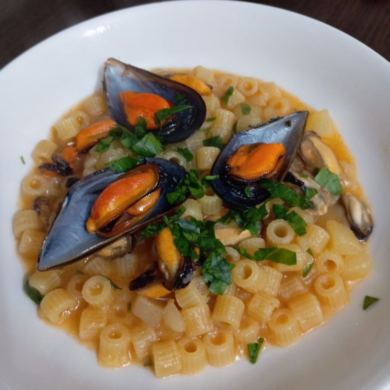 Pasta Garofalo con patate e cozze