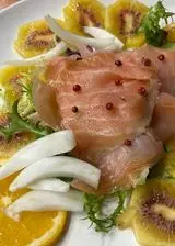 Ricetta Insalata di salmone con pepe rosa, finocchi,arancia e kiwiredpassion #NataleAltaCucina