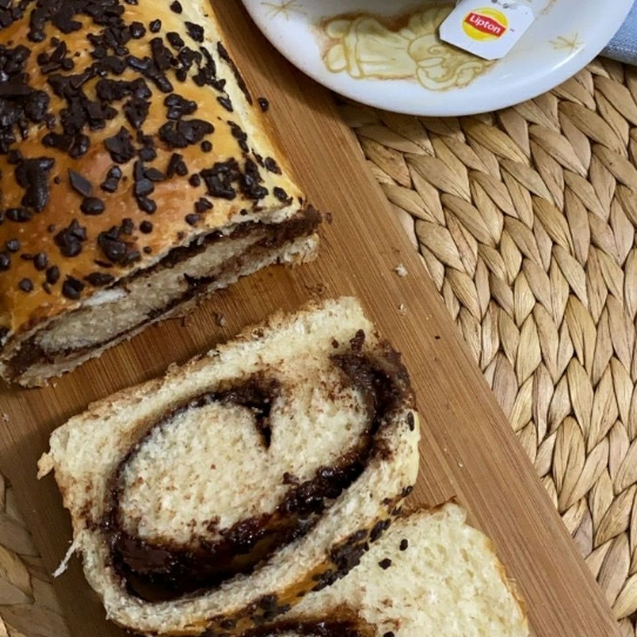 Pan bauletto farcito con crema alla nocciola