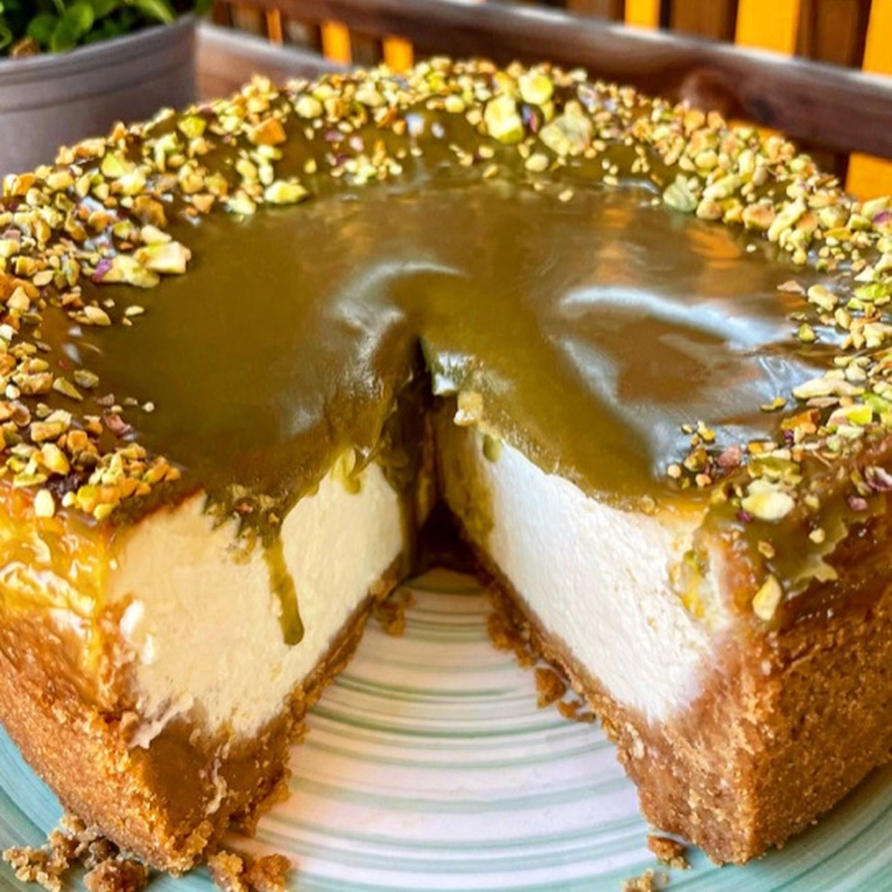 NY cheesecake al pistacchio