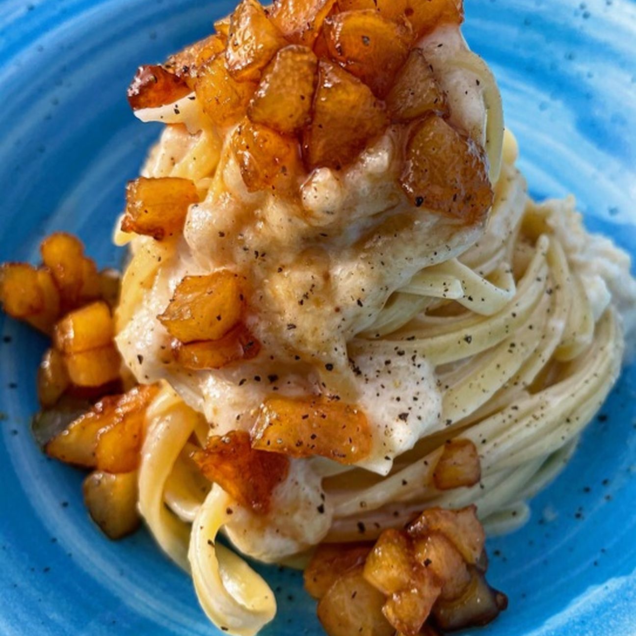 Taleggio & pere caramellate