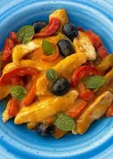 Ricetta Straccetti di pollo cremosissimi con peperoni e olive
