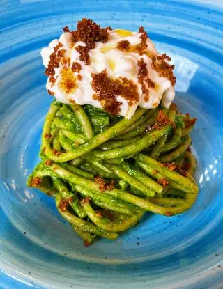 Ricetta Pesto di rucola, stracciatella e olive di ilmiopiattoacolori