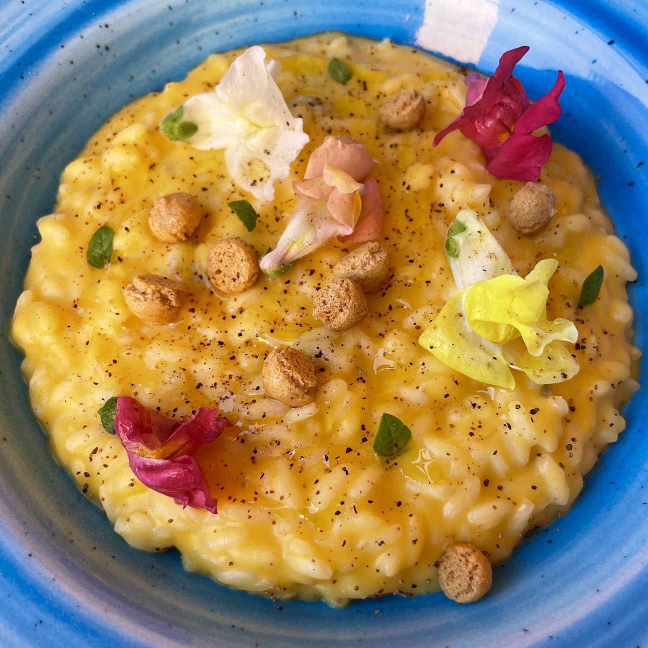 Risotto alla zucca, gorgonzola e mascarpone e amaretti