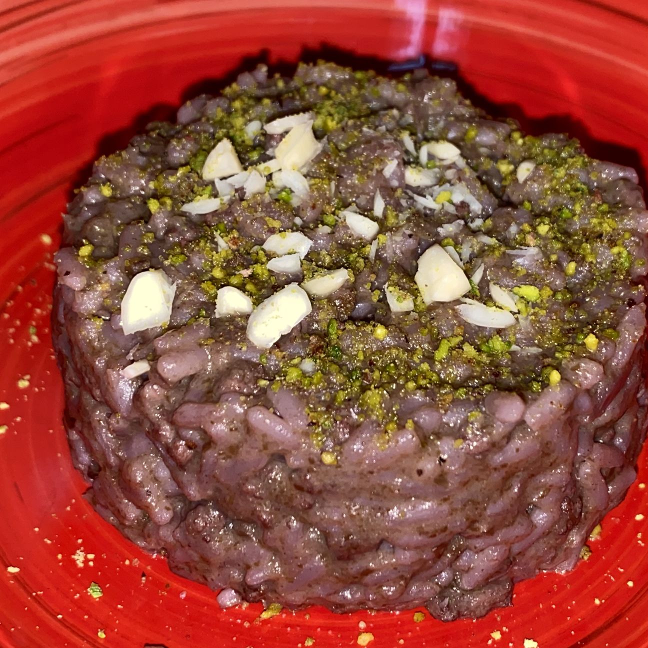 Risotto radicchio e pistacchio